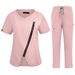 Women's Clothing Zipper Wash Clothes Beauty Salon Haircut Spa Staff Dental Clinic Work Clothes Nurse Clothes_ecoleips.com