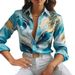 Women's Clothing New Long Sleeved Lapel Loose Button Shirt 3D Digital Printing Shirt_ecoleips.com