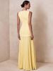 Mozision Elegant Two Piece Maxi Dress Women Fashion Boat Neck Sleeveless Bodycon Pleated Club Party Long Dress Female Vestidos_ecoleips.com