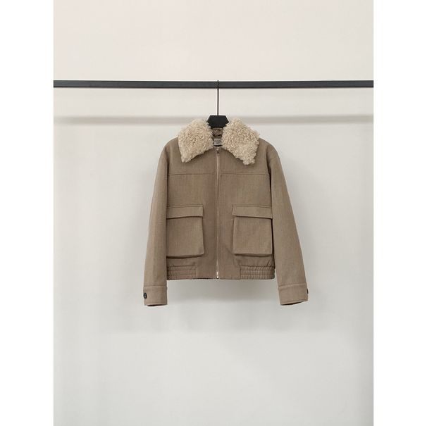 girl Yi En Ou Inbyin Color Block Patchwork Circle Collar Coat Women's 2025 New Style Quilted Cotton Warm Casual Jacket_ecoleips.com