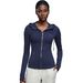 Women's Windproof Stand Up Collar Hooded Cardigan Yoga Jacket Fitness Top Running Sports Jacket_ecoleips.com