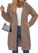 Women's Long Zip-Up Hooded Sweatshirt Oversized Fleece Pullover Casual Jacket For Fall & Winter_ecoleips.com