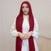Women’s Clothing New chiffon turban pleated drawstring hat set single color pearl chiffon turban pleated bottom hat combination_ecoleips.com