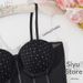 Aria Basics European And American Elastic Satin Corset Anti-Exposure Vest-Style Fishbone Tube Top Beaded Ruched Bustier For_ecoleips.com