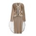 Elegant Knit Vest Dress Two-Piece Set For Women - Slim Fit Cardigan & Skirt Outfit_ecoleips.com