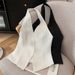 Spicy Women's V Neck Halter Vest 2024 Spring New Style Commuting Mature And Stylish Light Luxury High End Blazer_ecoleips.com