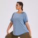 New Mesh Back Loose Quick Drying T-shirt Cover, Breathable Yoga Suit, Short Sleeved Running And Fitness Sportswear For_ecoleips.com