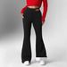 Women's Clothing Leather Label Fleece High Waist Flared Leg Pants With Shearling Fleece Lining - Stretchy, Warm & Slim Fit Winter Trousers_ecoleips.com