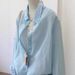 Light Blue Linen Sun Protection Shirt For Women, Summer Thin High-End Feel, Lazy And Relaxed Breathable Long-Sleeve_ecoleips.com
