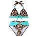 Women's Clothing New Colorful Printed Swimsuit Triangle Bikini Set Plus Size Two Piece Polyester Spring Autumn Summer Winter_ecoleips.com