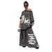 Summer New Arrival Sexy Fashionable Polka Dot Print Two Piece Set Wide Leg Pants TopStyle Plus Size_ecoleips.com