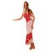 Women's New European And American Style 2025 Summer Sexy Backless Strap Floral Print Slim Fit Long Dress_ecoleips.com