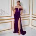 Women's Clothing Sequins Temperament Commuting Solid Color One Shoulder Dress Temperament Waist Sexy Banquet Evening Dress_ecoleips.com