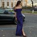 Women's Clothing 2025 Summer New Fashion Sexy Back-Tie Slit Solid Color Strap Dress Wholesale_ecoleips.com