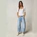 Women's Clothing Fashion Casual Women's Loose Wide Leg Pants Mid Waist Washed Denim Trousers_ecoleips.com