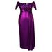 Women's Clothing New Off Shoulder V Neck Banquet Evening Dress Evening Party Pleated Small Sleeve Cover Dresses_ecoleips.com
