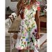 Summer Women's Digital Print Dress V Neck Short Sleeve Casual Elegant Fashion Thin Suitable American Style_ecoleips.com
