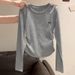 Women's Long Sleeve T-Shirt Spring Autumn Solid Color Round Neck Pullover Waist Pleated Top_ecoleips.com