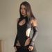 In-stock European American Cross-border Autumn Sexy Off-shoulder Top With Holes And Hollow-out Design, Tight-fitting_ecoleips.com
