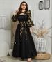 Women's Clothing Spring And Summer Sexy Gold Printed Satin Ballroom Dress_ecoleips.com