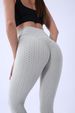 High Waist Fitness Yoga Leggings Jacquard Bubble Design Tight Exercise Hip Lifting Sports Pants For Women Summer Spring/Summer_ecoleips.com