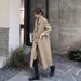 High-end Gray Trench Coat, Long Style, Suit-style For Women, Autumn/winter 2025 New Popular British Retro Coat_ecoleips.com