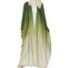 Verve 2025 New Muslim Dubai Clothing Fashion Elegant Cardigan Tie-Dye Gradient Dress Abaya_ecoleips.com