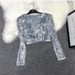 European Style Versatile Short Blazer BINGBING Sequin Vest Jazz Dance Performance Jacket_ecoleips.com