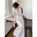 Linen-Blend Vest Set – Wide Leg Pants & Oversized Waistcoat, Minimalist Office-To-Brunch Outfit (Beige/Black/Navy, S-Xxxl)_ecoleips.com
