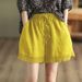 Suitable For All Seasons 2024 Summer New Hollow Out Crochet Cotton Linen Women's Artistic Lace Shorts Casual Slimming Straight Pants_ecoleips.com