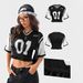 Summer Slim Fit Sports Uniform Top for Women Sexy Patchwork Satin Short Sleeve Hot Girl Design European And American Style_ecoleips.com