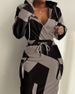 Women's Drawstring Long Sleeve Commuter Drawstring V-Neck Dresses_ecoleips.com