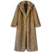Luxury Faux Fur Coat Women's Long Trench Jacket With Notch Lapel Winter Warm Fashion Outerwear_ecoleips.com