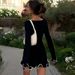 Elegant Round Neck Pleat Long Sleeve New Women's Dresses Casual Slim Pink Black White Short Dresses Lady Chic Party Street Robes_ecoleips.com