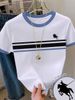 Summer Women's T-Shirt Minimalist Printed round Neck Short Sleeve Top Comfortable Fashionable European American Style_ecoleips.com