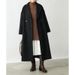 Women's Oversized V-Neck Alpaca Wool Coat - Korean Japanese Style Casual Long Sleeve Mid-Length Coat For Autumn Winter_ecoleips.com