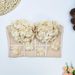 Women's Clothing Lace Mesh Fishbone Sling Short With Chest Pad Flower Small Vest Outer Wear Bottoming Chest Wrap French Beaded Top_ecoleips.com