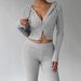 "Women's Cropped Zip-Up Hoodie & Jogger Set – Winter Streetwear Ribbed Fleece Tracksuit (S-XL, Poly-Spandex Blend)"_ecoleips.com
