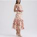 European American Summer Women Floral Sleeveless Backless Suspender Midi Dress_ecoleips.com