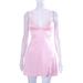 Summer Sexy Hot Girl Sleeveless V-Neck Bodycon Dress Backless Tie-Up Slit Suspender Dress for Women_ecoleips.com