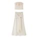 Women's Sexy Elegant Vacation Style Set Ruched Tube Top Twisted Skirt_ecoleips.com