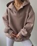 K New Fleece Hooded Printed Long-sleeved Basic Versatile Sweatshirt_ecoleips.com