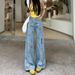 Vintage Printed Women's Jeans For Spring And Autumn, Loose Wide-Leg Slimming High-Waisted Straight Pants, Stylish_ecoleips.com