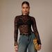 European And American Cross-border 2026 Spring New Lace Small Stand-up Collar Long-sleeve Sexy Slim-fit Women's_ecoleips.com