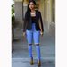 S3077 Autumn Sexy Fashionable Black White Two-Tone European And American Women's Blazer Jacket In Stock_ecoleips.com