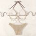 2025 New European And American Lace-up Sexy Hollow Bikini One-piece Swimsuit Women's Pure Desire Wind Beach Hot Spring Swimsuit_ecoleips.com