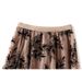 Flocking Printed Gauze Skirt Women's Skirt Autumn and Winter Medium Length A-shaped Pendulum Floral Mesh White Skirt Long Skirt 1819_ecoleips.com
