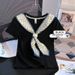 Women's Clothing Plus Size High Quality Short Sleeve T-Shirt For Women Loose Fit Slimming Design Versatile Shoulder Top Summer_ecoleips.com