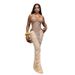 Women's Clothing Women's Halter Neck Dress Sexy Elegant Fashionable High Slit Mesh Paneled Sequined With Pleats_ecoleips.com