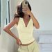 French-style Deep V Slim-fit Tank Top Women, 2025 New Fashion Sexy Backless Lace-up Top, Wholesale For Foreign Trade_ecoleips.com